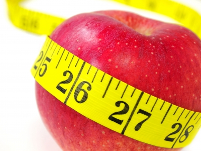 apple with tape measure