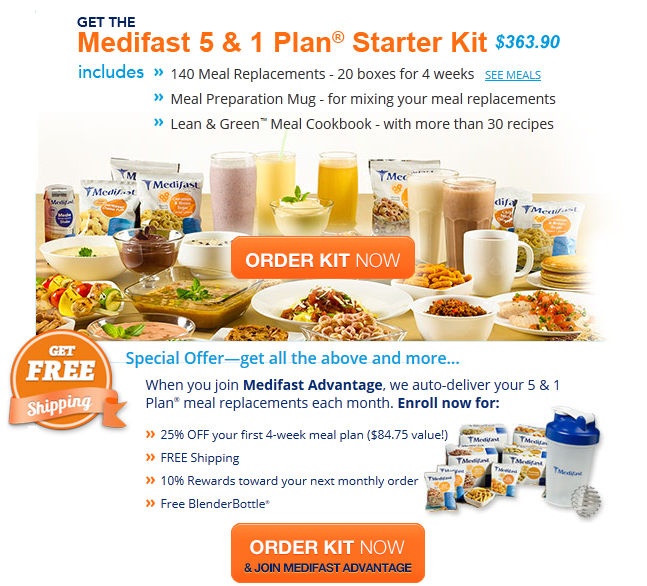 medifast 5 & 1 meal replacement plan