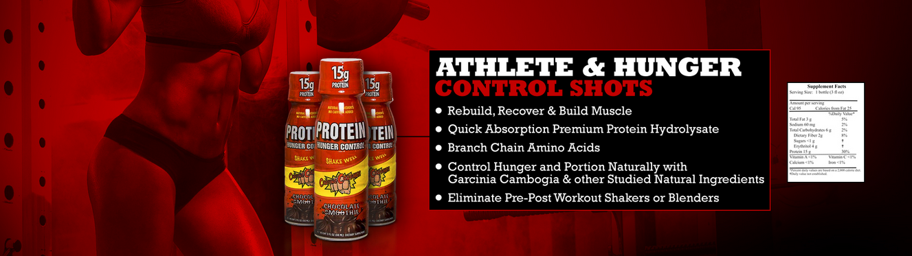 athlete & hunger control shots ingredients