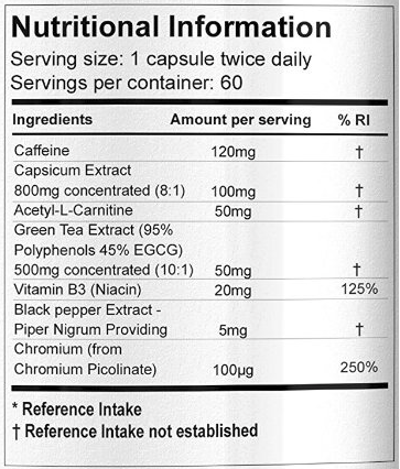 Metabolic plus ingredients