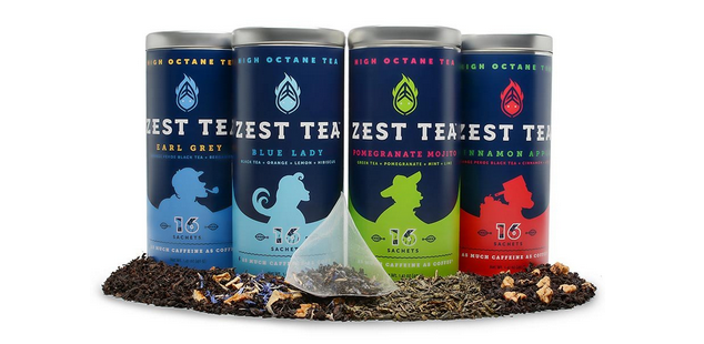 zest tea cans