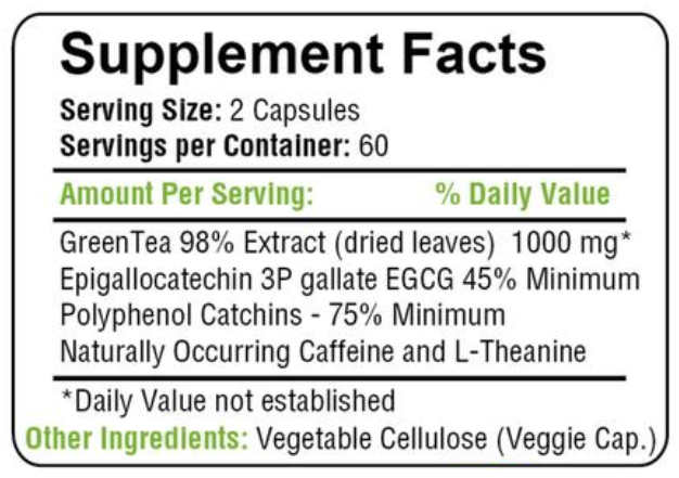 Green Tea Extract Ingredients