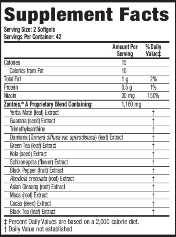 zantrex black ingredients