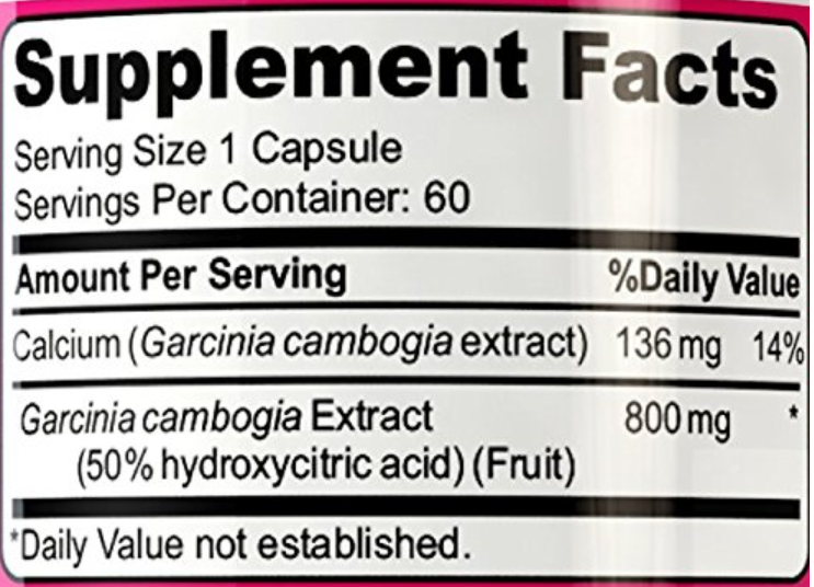Garcinia Burn ingredients