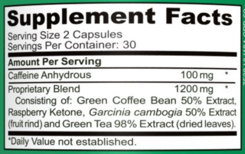 Green 2 Lean ingredients