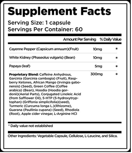 R-70 Thermogenic ingredients