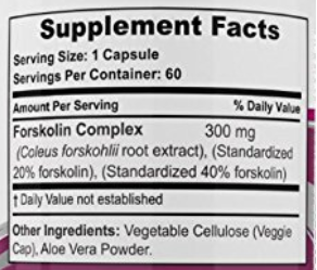 Forskolin Extreme ingredients