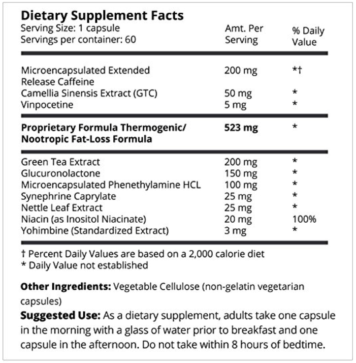 Quantum Cutz ingredients